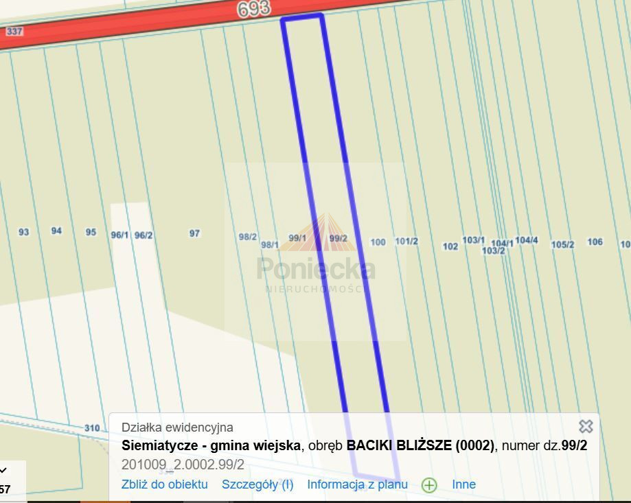 Działka Sprzedaż Baciki Bliższe 1