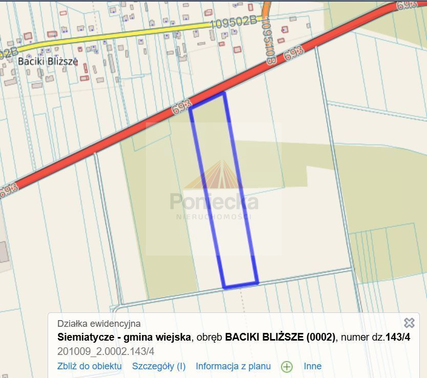 Działka Sprzedaż Baciki Bliższe 1