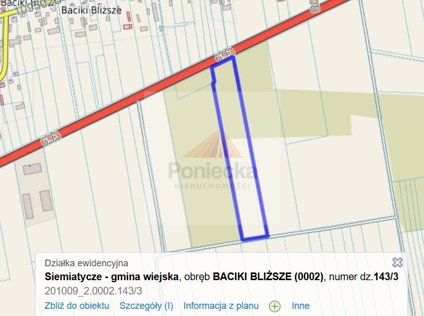 Działka Sprzedaż Baciki Bliższe 1
