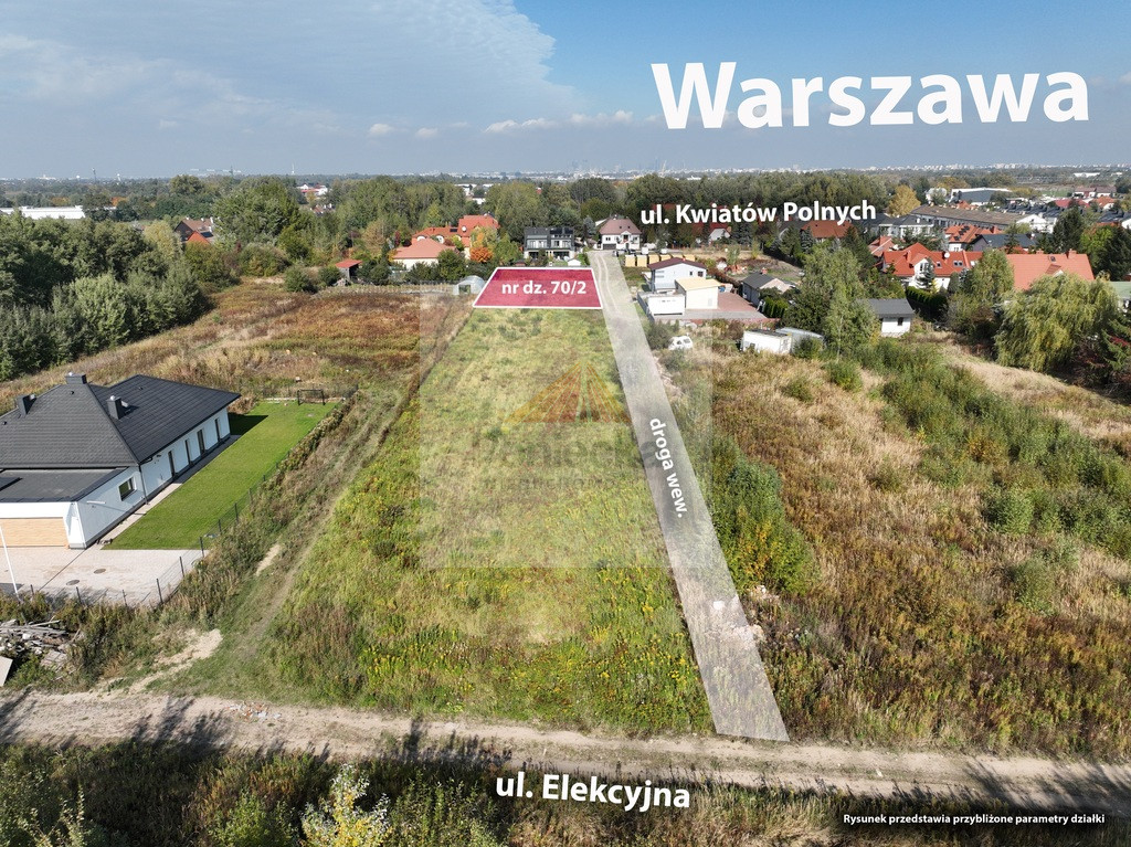 Działka Sprzedaż Dawidy Bankowe Kwiatów Polnych 16