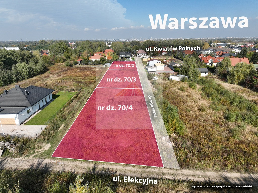 Działka Sprzedaż Dawidy Bankowe Kwiatów Polnych 11
